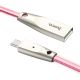 Hoco U9 Zinc Alloy Jelly Knitted Type-C Charging Cable - Rose Gold