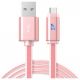 Hoco Metal Jelly Knitted Type-C Charging Cable UPL12 - Rose Gold