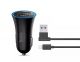 Hoco Car Charger + Cable UC204 - Black