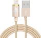 Hoco UPL23 Magnetic Metal Knitted charging Lightning Cable -Gold