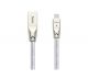 Hoco U9 Zinc Alloy Jelly Knitted Type-C Charging Cable - Silver