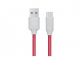 Hoco X11 Type-C 5A Rapid Charging Cable - White & Red