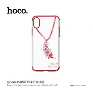 Hoco Diamond Whisper Series Protective Case Feather for Iphone X (New) Red